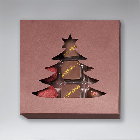 Weihnachtliche Pralinen - 9 handgefertigte Pralinen