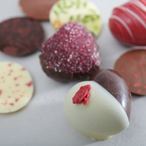 Herzpralinen - Gemischte Schokoladenherzen zum Muttertag