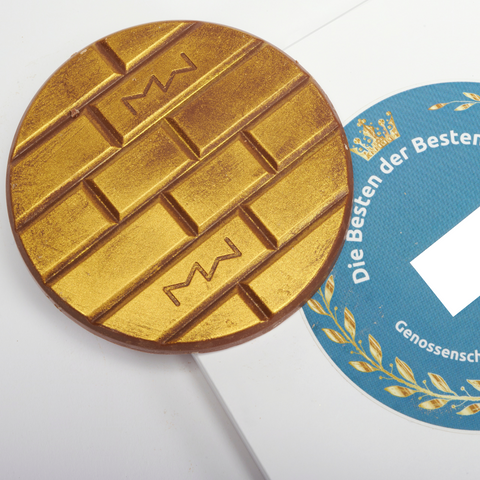 Goldmedaillen aus Vollmilchschokolade