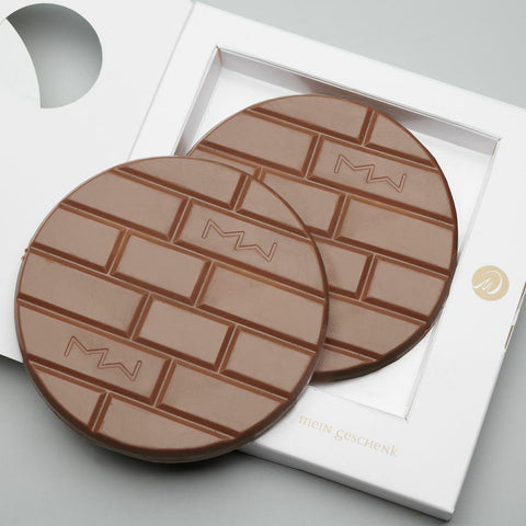 Glücksbringer - Runde Vollmilschokolade pur - Meisterwerk Chocolaterie