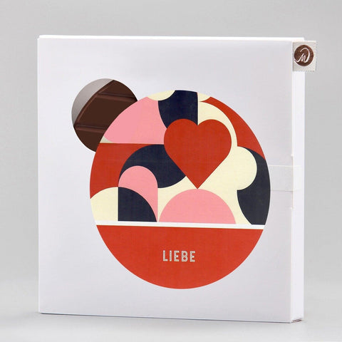 Liebe - Duett Runde Zartbitter- und Runde Vollmilschokolade PUR - Meisterwerk Chocolaterie