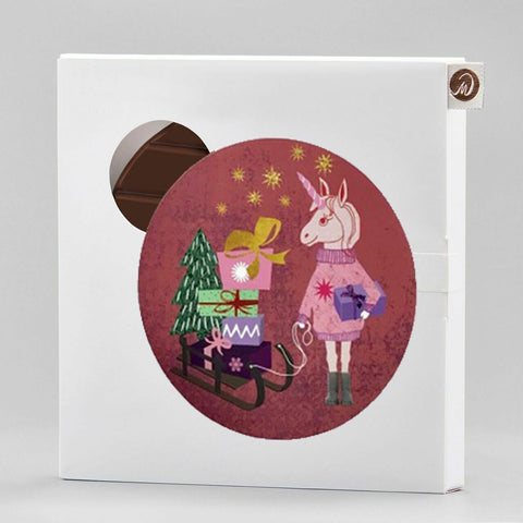 Unicorn - round Christmas chocolate